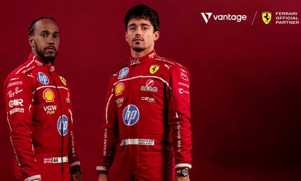 VantageTradingがスポンサーのフェラーリユニフォームの画像