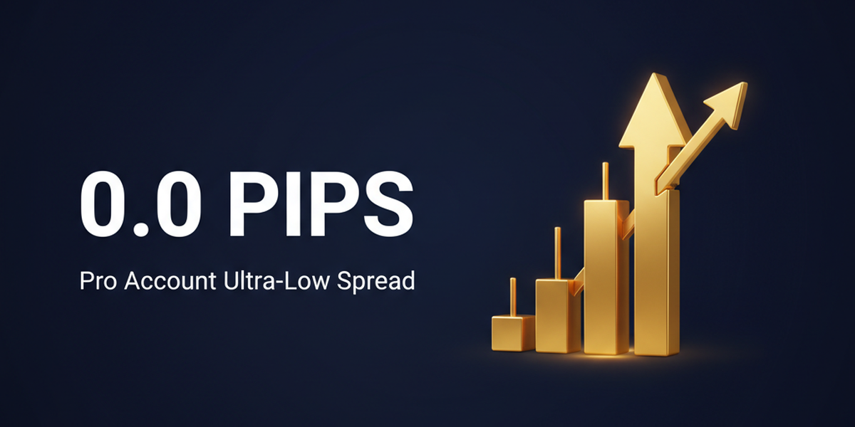 สภาพแวดล้อมต้นทุนต่ำ พร้อมสเปรดบัญชี Pro เริ่มต้นที่ 0.0 pip