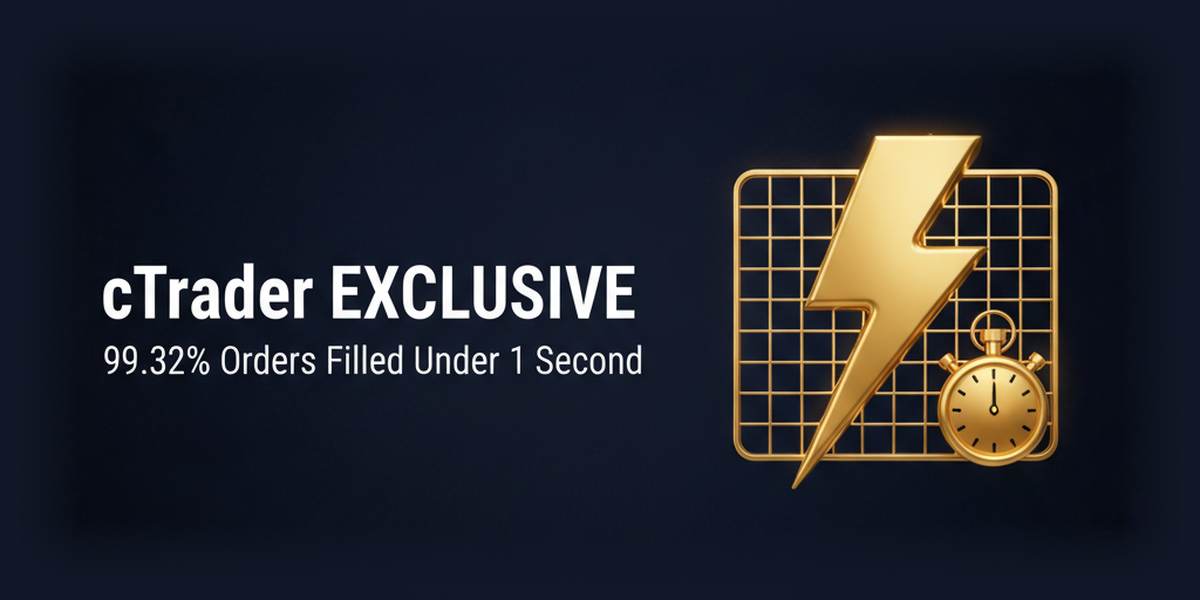 تم تنفيذ 99.32% من الصفقات في أقل من ثانية واحدة باستخدام منصة cTrader