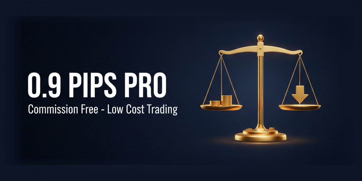 บัญชี Pro ที่ให้ค่าคอมมิชชั่น 0.9 pip และไม่มีค่าธรรมเนียมการซื้อขาย เพื่อสภาพแวดล้อมการซื้อขายต้นทุนต่ำ