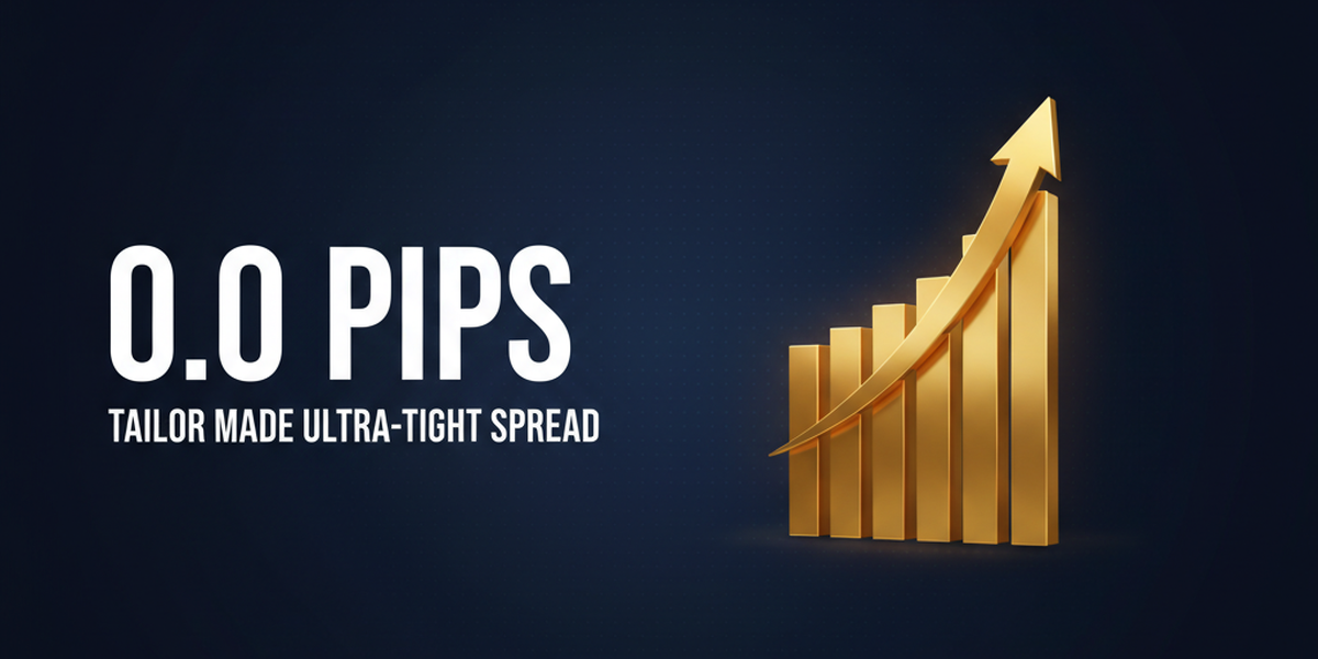 Tailor Made accounts offer industry-leading narrow spreads starting from 0.0 pips