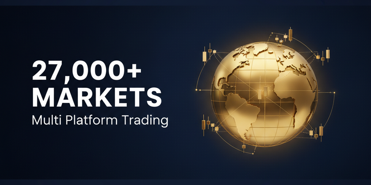 สภาพแวดล้อมการซื้อขายที่หลากหลาย รองรับ MT4/MT5/cTrader และมีเครื่องมือการซื้อขายมากกว่า 27,000 รายการ