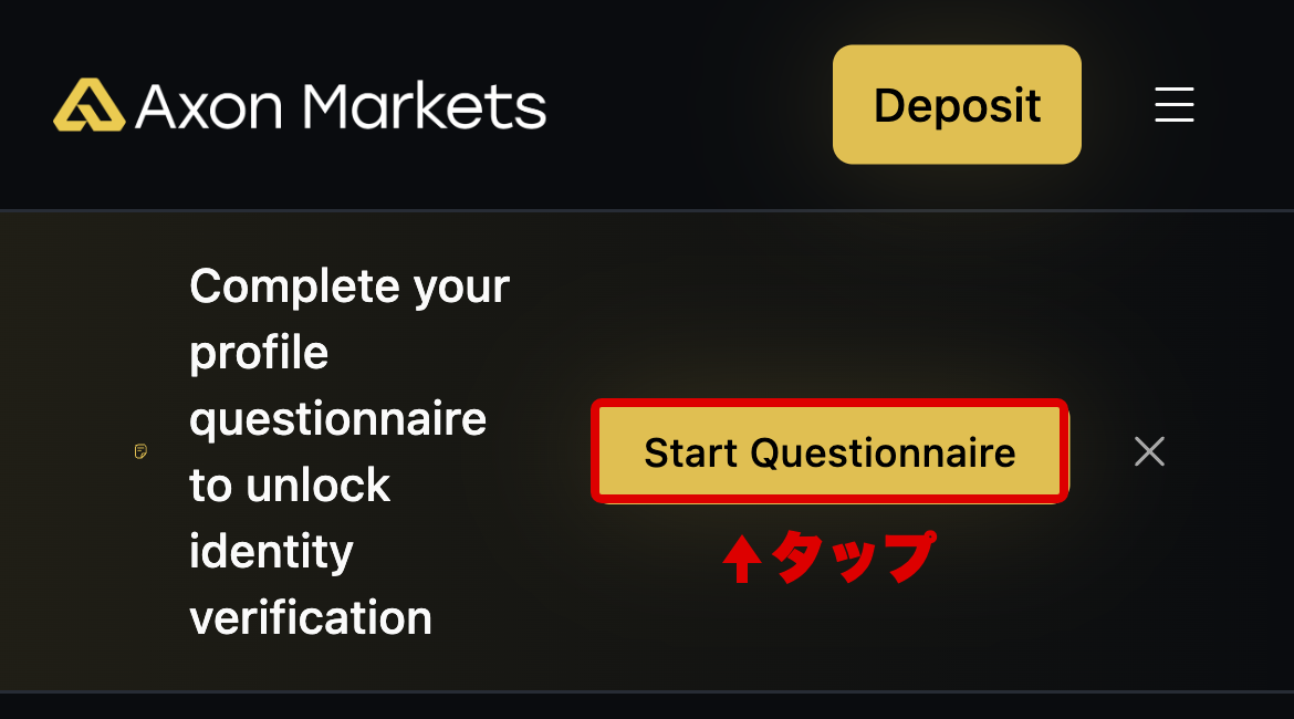 Hãy trả lời bảng câu hỏi mở tài khoản của AxonMarkets