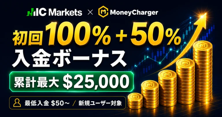 【IC Markets】100%＋50%入金ボーナスキャンペーン