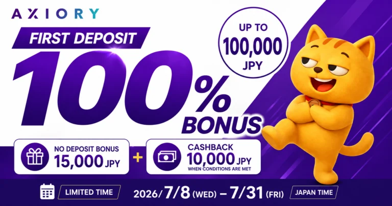 Kempen Bonus Deposit Axiory | Deposit Pertama 100% (Sehingga lebih kurang $625.00) + lebih kurang $62.50 Tunai